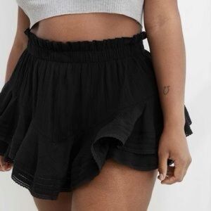 Black aerie rock n ruffle skort
